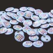 Buttons on a black table